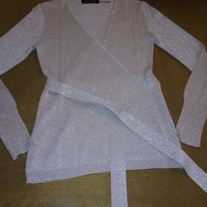 Ivanka Trump Metalic Knit Pale Pink Sweater XS